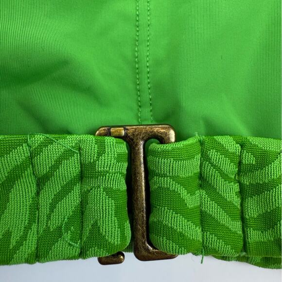 NWT Andie Swim The Rye Bikini Top Green Zebra Print Size XL - Picture 6 of 9